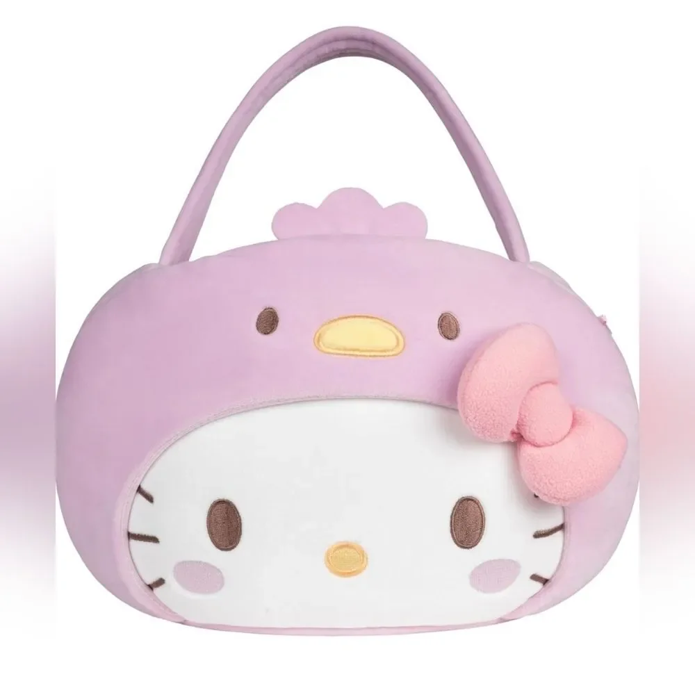 Sanrio Hello Kitty & Friends NWT Pink Plush Easter/Halloween Basket Pail- 15in